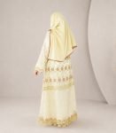 (Light Lemon Color) Double Layered Abaya (1)