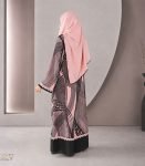 (Nude Pink & Black Color) Double Layered Abaya (1)