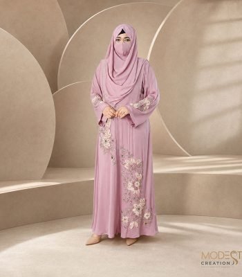 (Nude Pink) Kimono Style Abaya