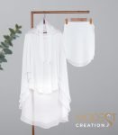 White Full Coverage (Fixed Hijab) Set