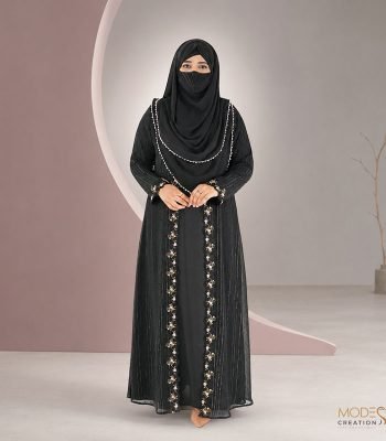 (Black Color) Double Layered Abaya