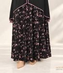 (Black Color) Double Layered Printed Abaya (1)