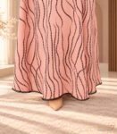 (Dusty Rose & Coffee Color) Printed Abaya (1)