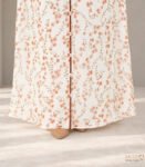 (Off-white & Burnt Caramel Ccolor) Printed Double Layered Abaya (1)