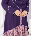 (Purple & Multi Color) Abaya (1)